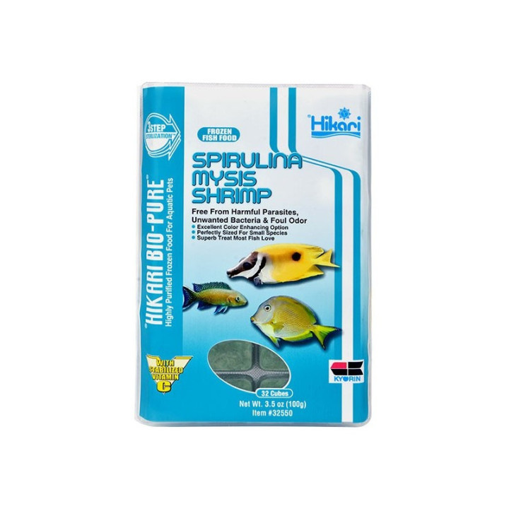 Alimento Congelado Spiruline Mysis Shrimp - Cubo (3.5 oz)
